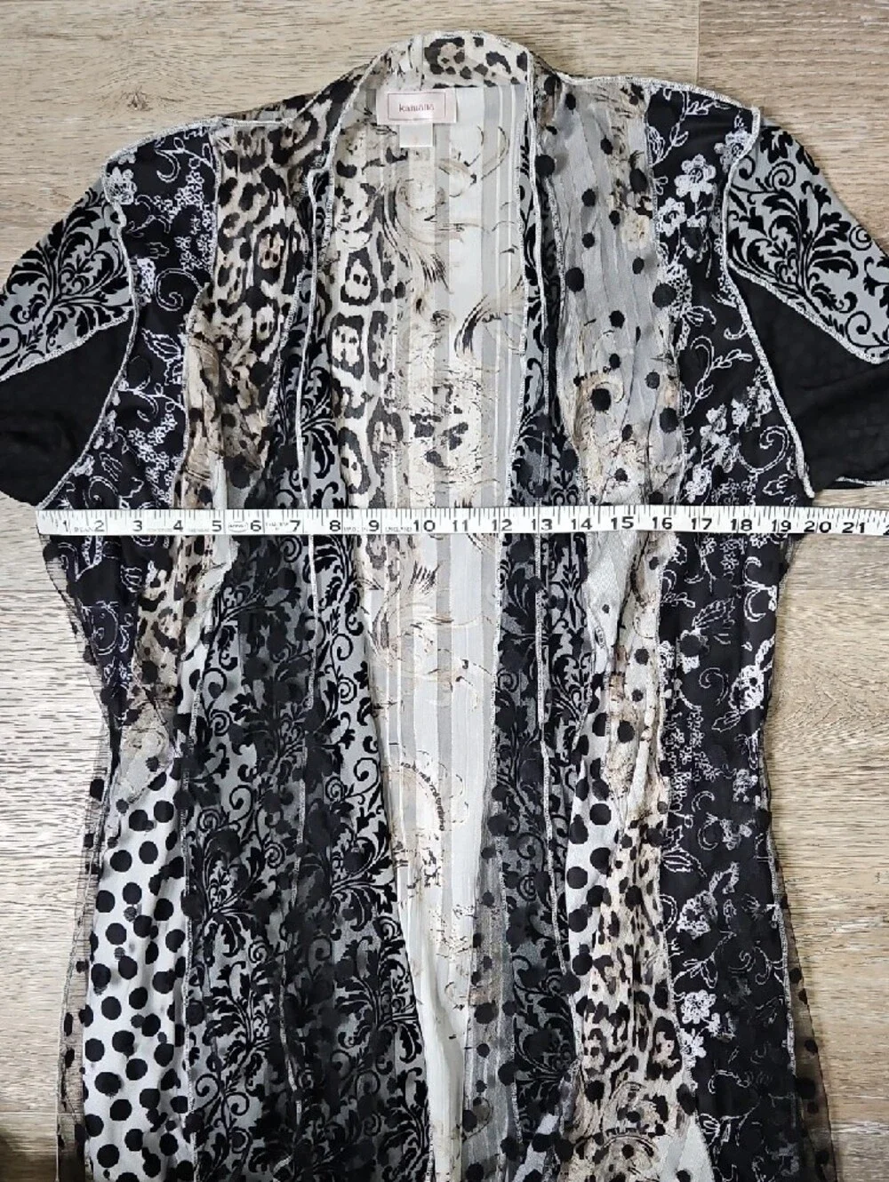 Kamana Duster Mixed print multilayer Contrasting patchwork pattern Small